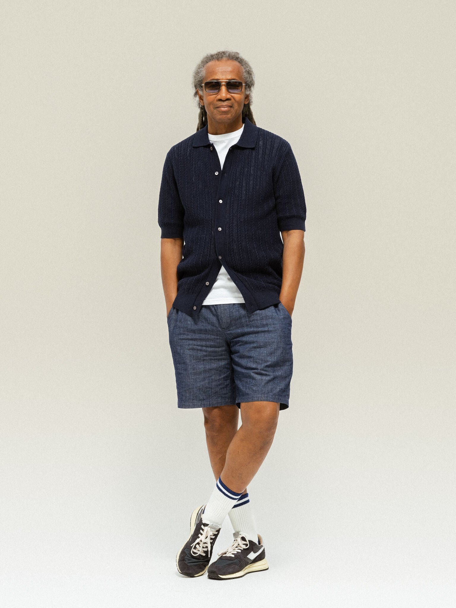 Modelshot / Blue Chambray / Detail